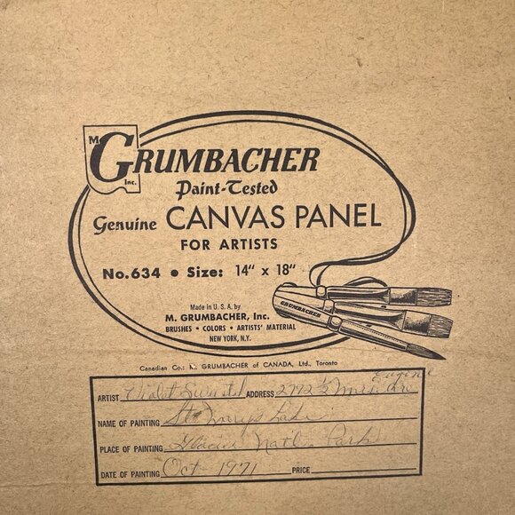 VTG 1971 Acrylic Painting Mid Century St Mary’s Lake Signed Framed Landscape - Picture 3 of 11